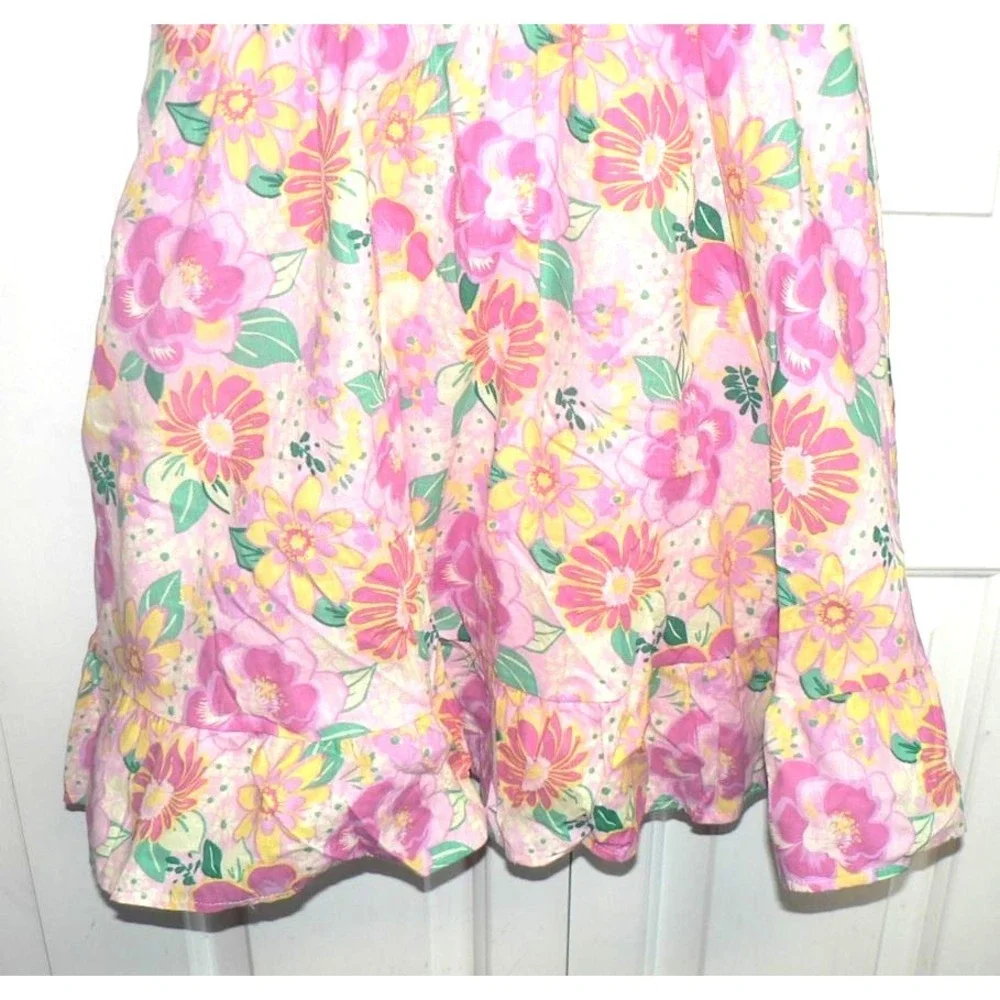 Haute Hippie Girls Square Neck Flutter Sleeve Floral Print Dress‎ & Hair Clip 12